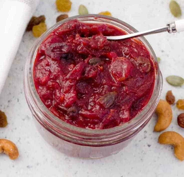 Pressure Cooker Cranberry Chutney