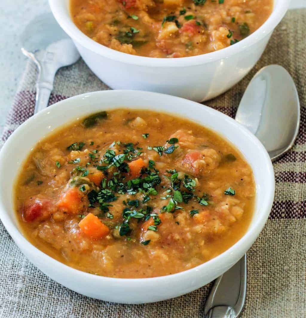 Pressure Cooker Creamy Red Lentil Soup – TwoSleevers