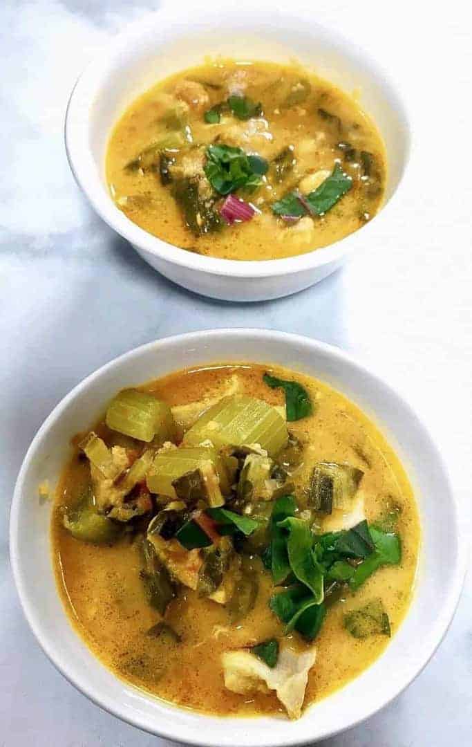 Pressure Cooker Low Carb Spicy Creamy Chicken Soup Two Sleevers