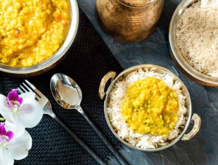 Pressure Cooker Rice and Dal Toor Dal and Rice TwoSleevers