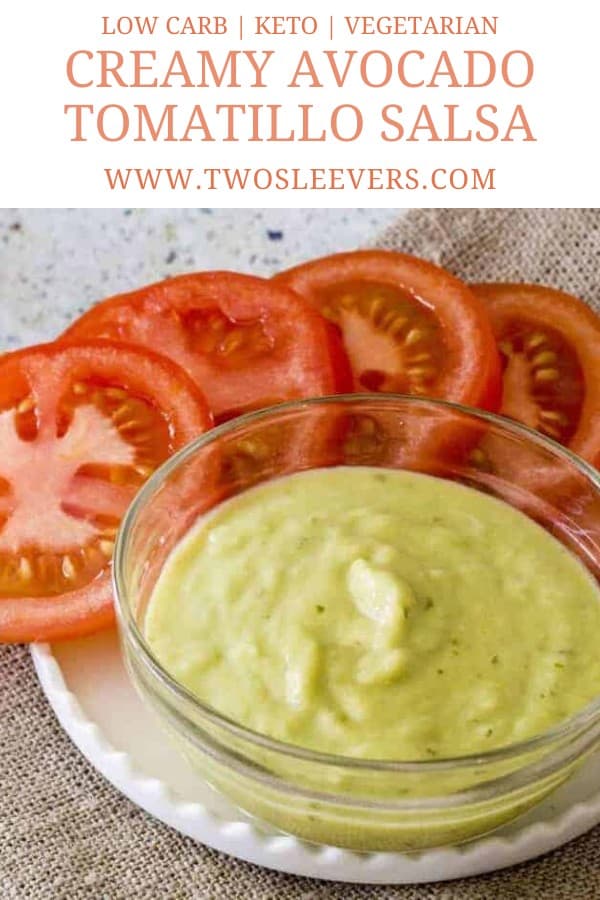 Tomatillo Salsa Creamy Keto Salsa Recipe Twosleevers