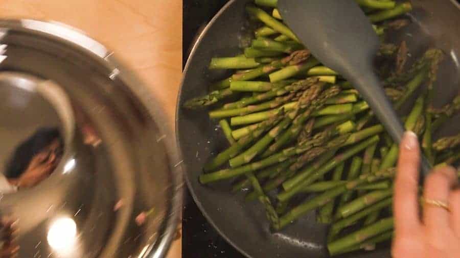 15 minute Keto Asparagus and Mushroom Stir Fry