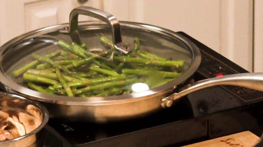 15 minute Keto Asparagus and Mushroom Stir Fry