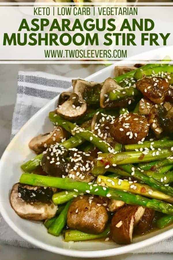 15 minute Keto Asparagus and Mushroom Stir Fry