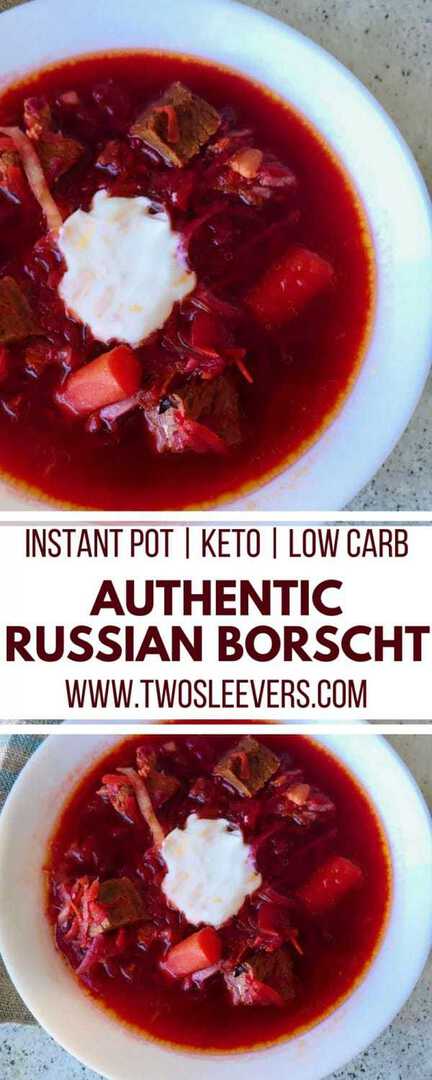 Authentic Russian Borscht | Borscht Recipe | Russian Recipe | Authentic Russian Borscht Recipe | Two Sleevers | Russian Soup | Instant Pot Soup | Instant Pot International Recipe | #twosleevers #instantpotrecipe #russianborscht