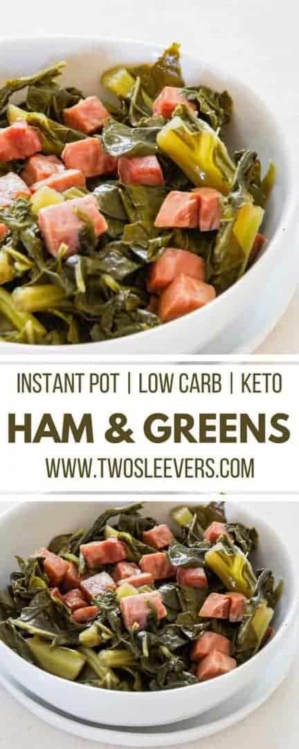 Pressure Cooker Low Carb Ham and Greens Recipe | Low Carb Ham and Greens | Low Carb Recipe | Ham and Greens Recipe | Instant Pot Ham and Greens Recipe | Keto Ham and Greens | #ketorecipe #instantpotlowcarb #instantpotrecipe