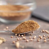 kofta kabab spice mix on a spoon