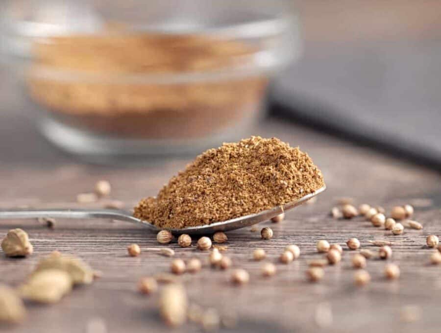 kofta kabab spice mix on a spoon - 1