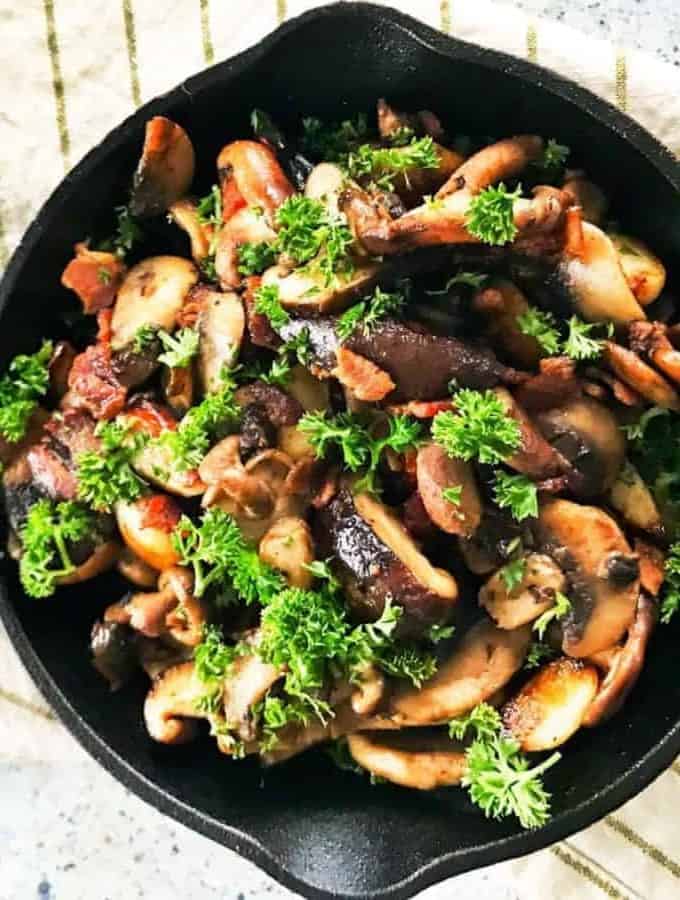Mushroom Side Dish with Bacon Three Ingredient Side You NEED To Try