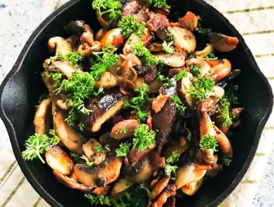 Mushroom Side Dish With Bacon