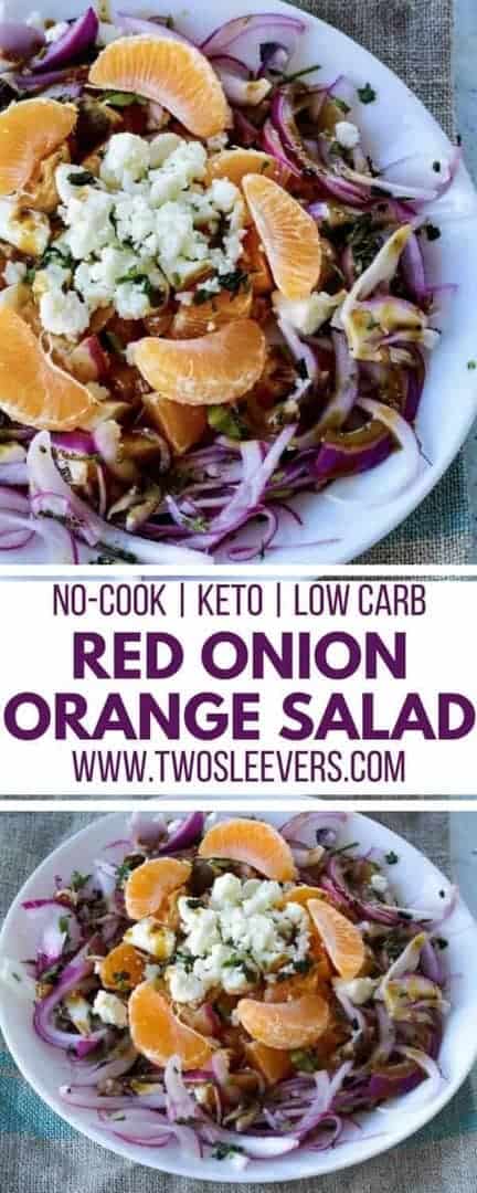 Red Onion Orange Salad | Two Sleevers | Low Carb Salad | Keto Salad | Salad Recipe | Unique Salad Recipe | #saladrecipe #ketosalad #ketolunch #ketorecipe