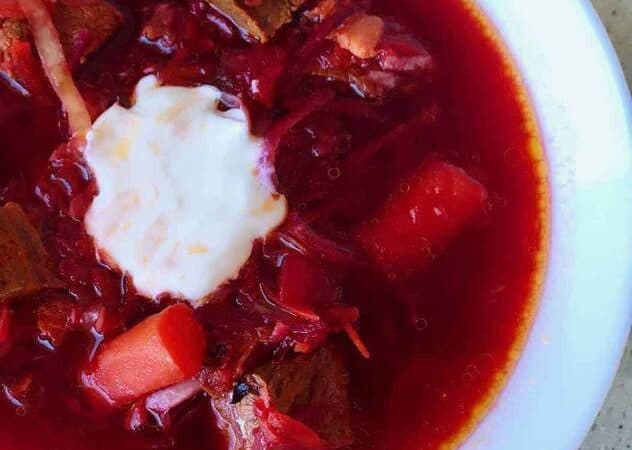 Classic Russian borscht recipe that has been simplified for your Instant Pot or pressure cooker, to give you the traditional taste you want, without spending half the day making this authentic Russian Borscht.