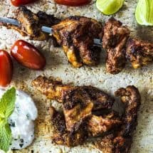 Turkish Chicken Kabab Tavuk Shish made in the air fryer. Low carb, keto chicken recipe