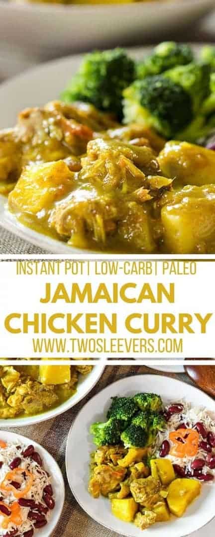 Jamaican Chicken Curry | Instant Pot Curry | Instant Pot Jamaican Recipe | Jamaican Paleo Recipe | Instant Pot Paleo Recipe | Two Sleevers #jamaicancurrychicken #jamaicanpaleo #instantpotjamaican