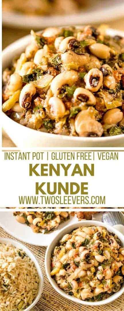 Kenyan Kunde | Black Eyed Peas with Peanuts | Instant Pot Recipes | Gluten Free Recipes | Vegan Recipes | Pressure Cooker Recipes | African Recipes | Two Sleevers | #twosleevers #kenyankunde #blackeyedpeas #instantpot #vegan