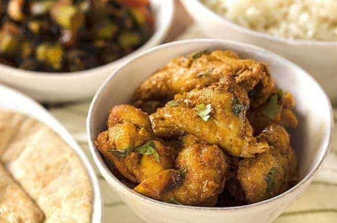 Air Fryer Chicken Spicy Fennel Chicen in a white bowl overhead view