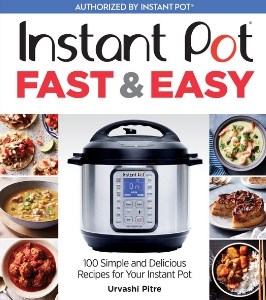 Cookbook Cover titled Instant Pot Fast & Easy with sample dishes.