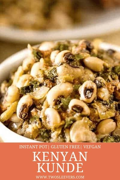 Instant Pot Kenyan Kunde | Black-Eyed Peas with Peanuts - TwoSleevers