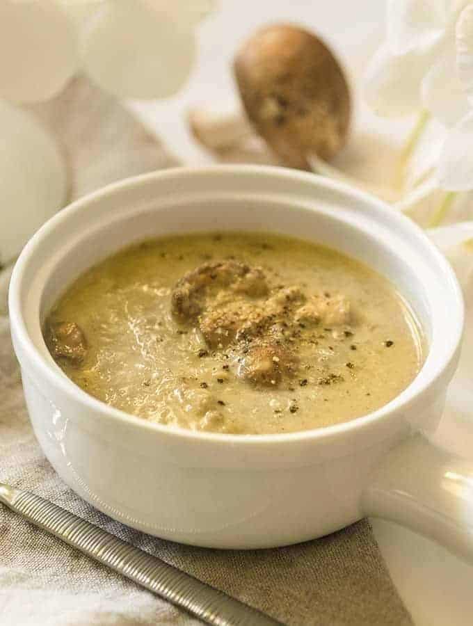 Keto Cream Of Mushroom Soup | Instant Pot Cream of Mushroom Soup