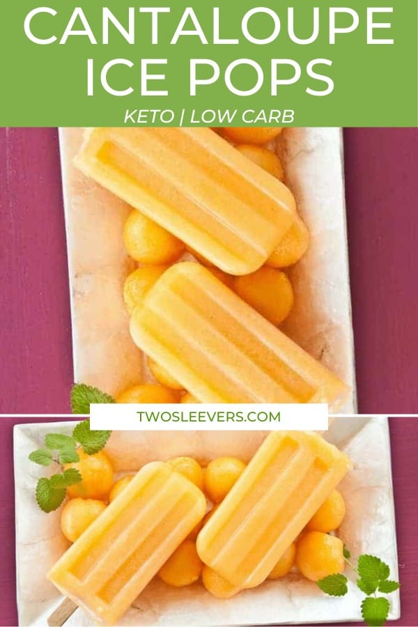 Cantaloupe Ice Pops A Low Carb Summer Time Treat! TwoSleevers
