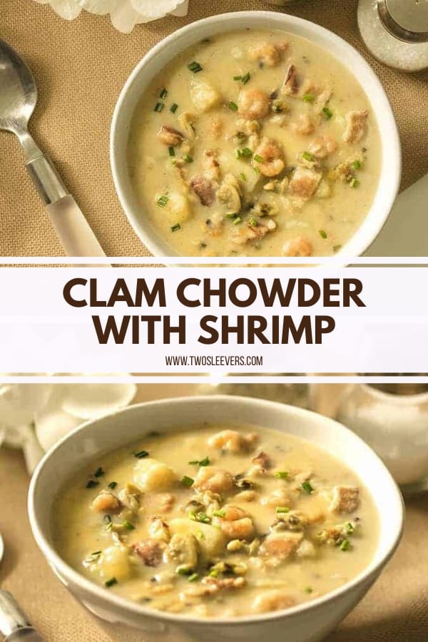 Instant Pot Clam Chowder with Shrimp - TwoSleevers