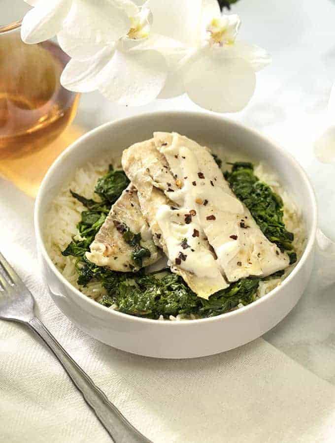 Haddock with Spinach and Rice | Instant Pot Seafood Recipe | TwoSleevers