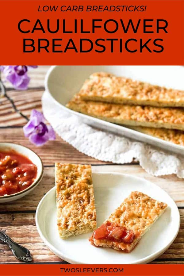 Cauliflower Breadsticks Keto Breadsticks TwoSleevers