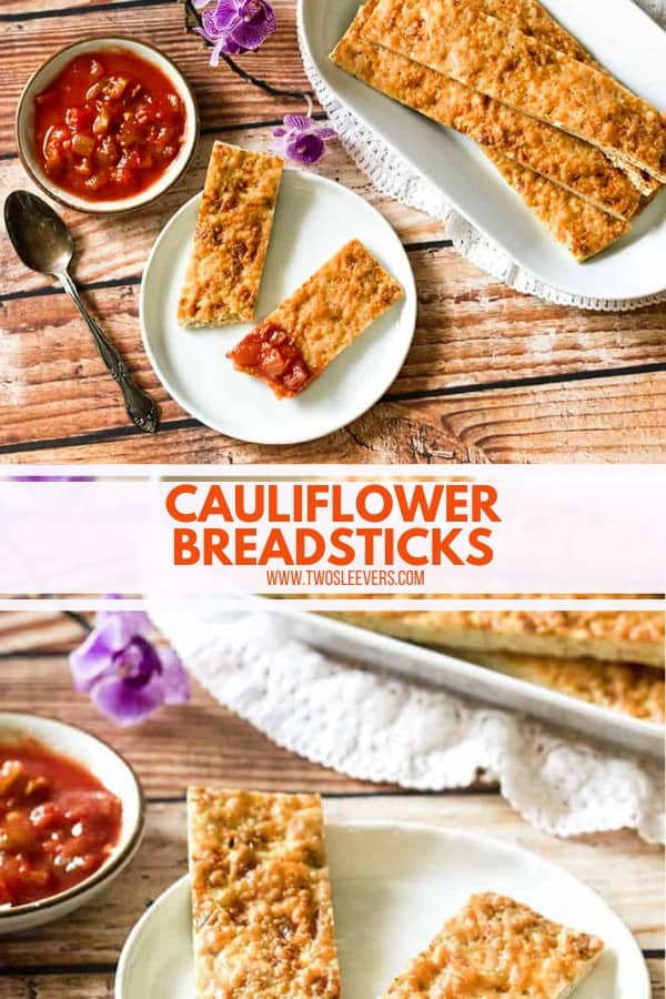 Cauliflower Breadsticks Keto Breadsticks TwoSleevers