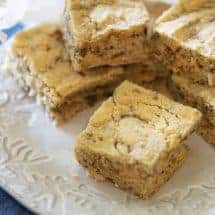 Keto Maple Pecan Blondies