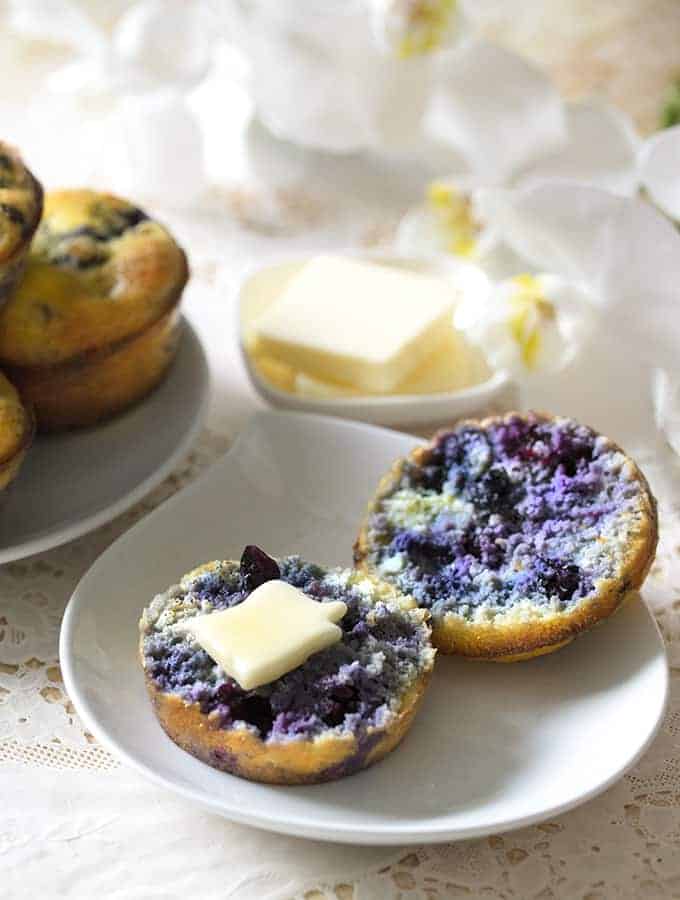 Keto Blueberry Sour Cream Muffins Only 5 Gms Net Carbs