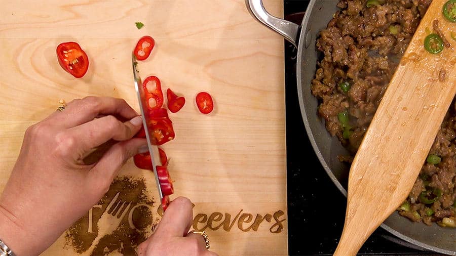 Add sweet red pepper Add sweet red pepper