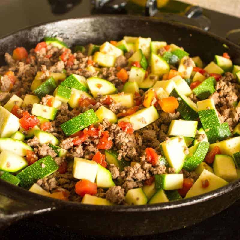 Mexican Zucchini and Beef Skillet