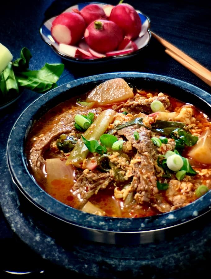Yukgaejang make a spicy and keto korean beef stew 