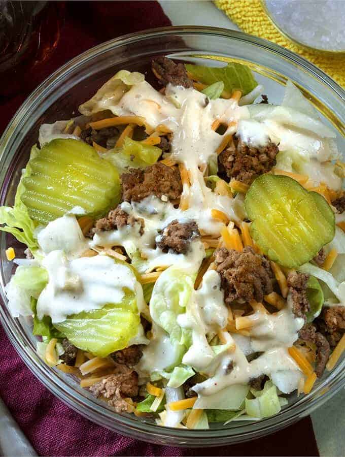 Keto Big Mac Salad | TwoSleevers