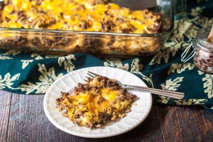 Keto Low Carb Cheeseburger & Cauliflower Casserole
