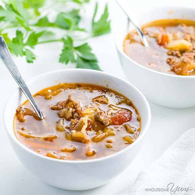 How To Make Cabbage Soup with Ground Beef - Crock Pot or Instant Pot