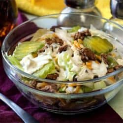 Big Mac Salad served in a glass bowl