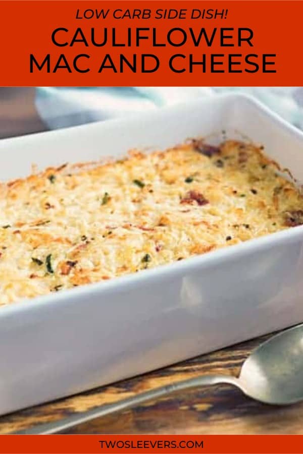 Cauliflower Mac and Cheese with Bacon and Jalapenos YUM!