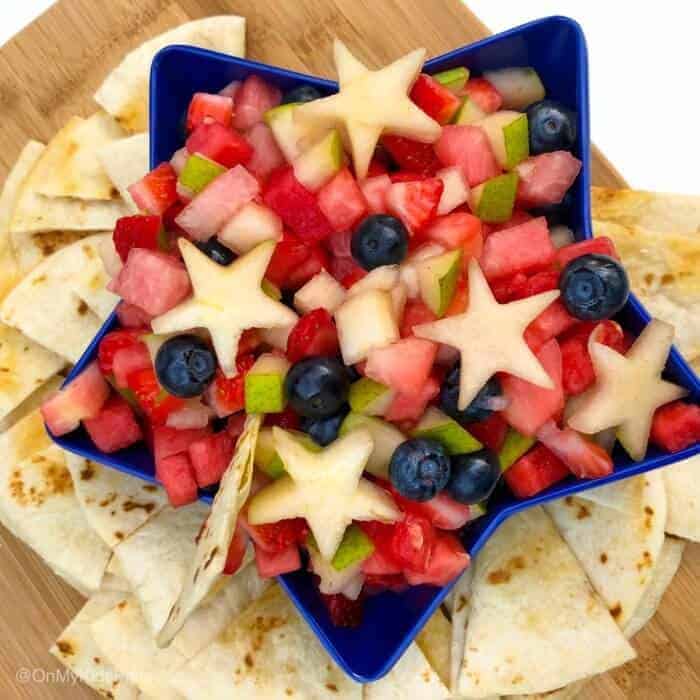 Red, White And Blue Fruit Salsa ~ On My Kids Plate