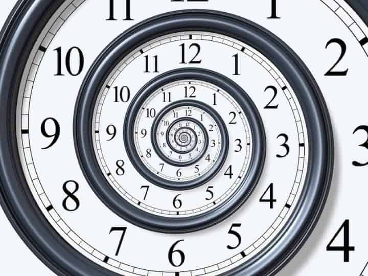 spiral clock face