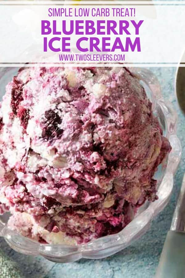 Blueberry Ice Cream | Creamy Keto Blueberry Ice Cream