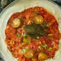 Tangy Tomato Salad with yogurt on the side