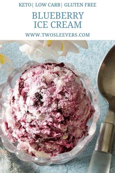 Blueberry Ice Cream | Creamy Keto Blueberry Ice Cream