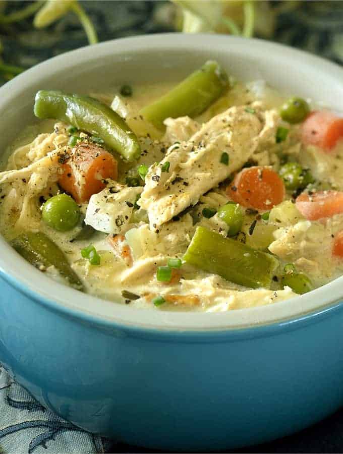 Soupe de pâté en croûte au poulet