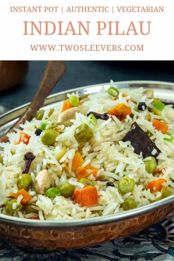 Instant Pot Indian Pilau Rice With Peas & Carrots Authentic Pilau In