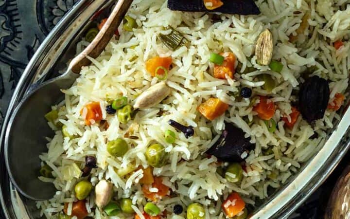 Instant Pot Indian Pilau| Rice With Peas & Carrots | Authentic Pilau In ...