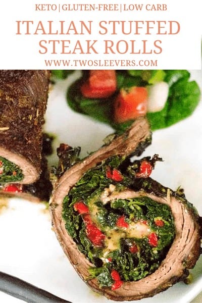 Italian Stuffed Steak Rolls | Quick, Easy and Low Carb! - TwoSleevers