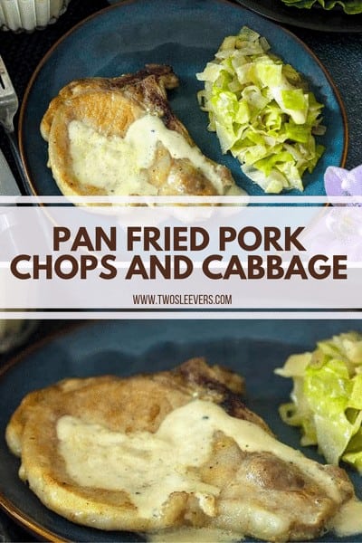 Pan-Fried Pork Chops and Cabbage in Mustard Cream Sauce + video