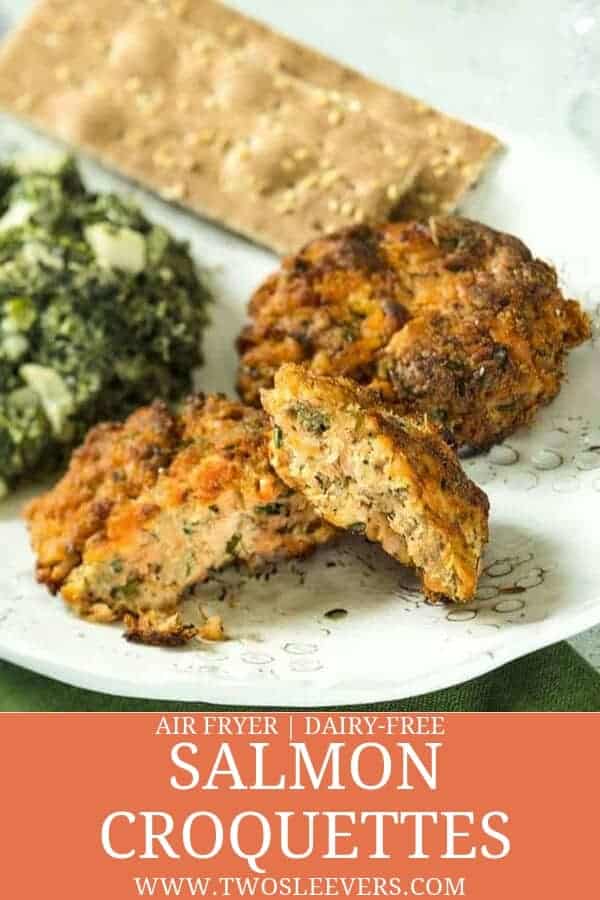 Low Carb Air Fryer Salmon Croquettes | TwoSleevers