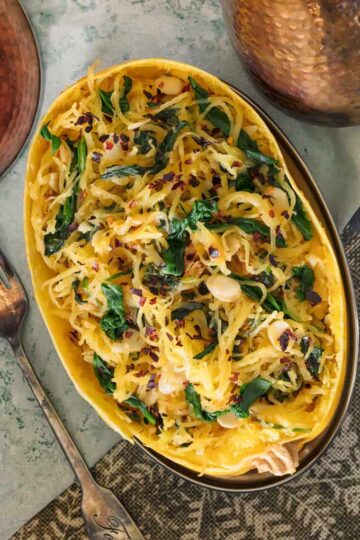 Garlic Parmesan Spaghetti Squash